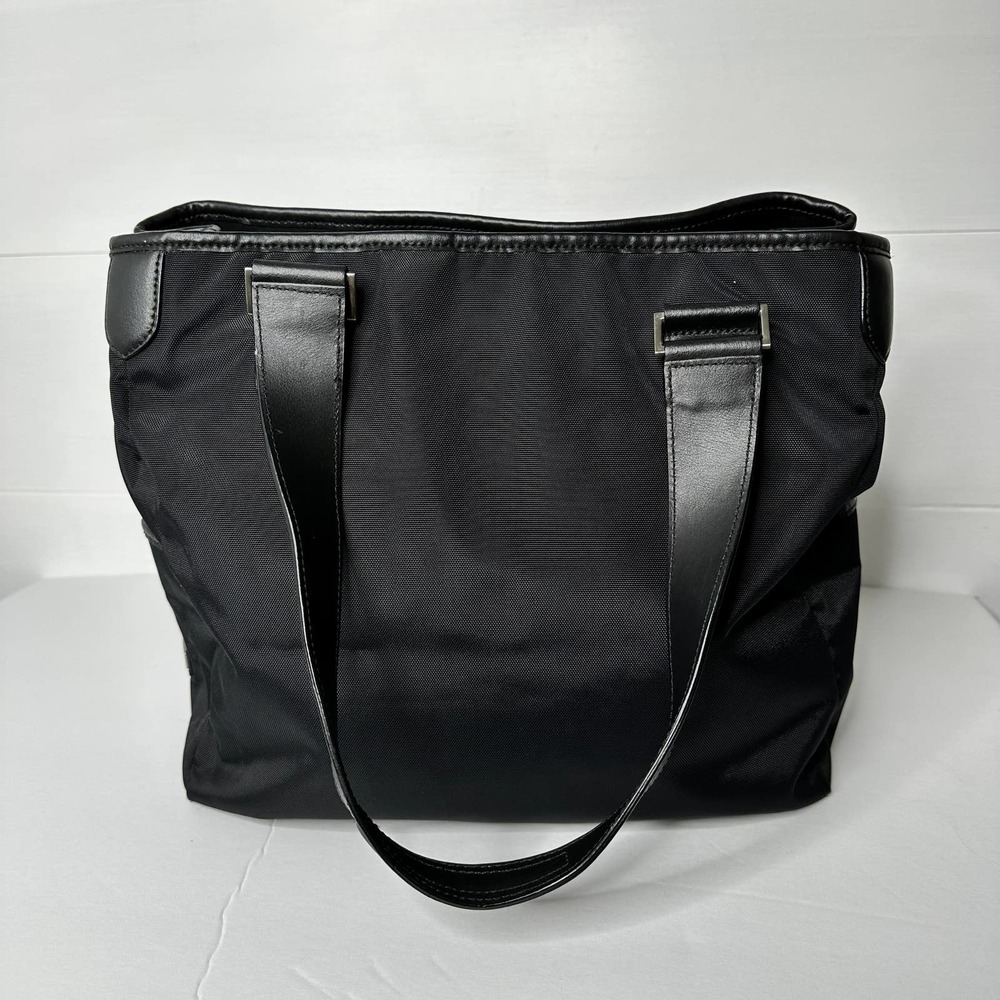 VTG Tumi Double Handle Tote bag travel black purse nylon
